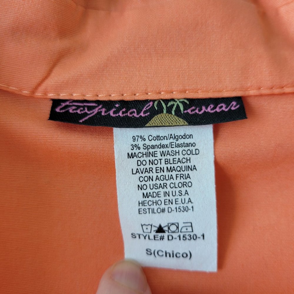 50's Retro Style Peach Dress With Belted Waist and Cap Sleeves Size SM - Picture 3 of 3